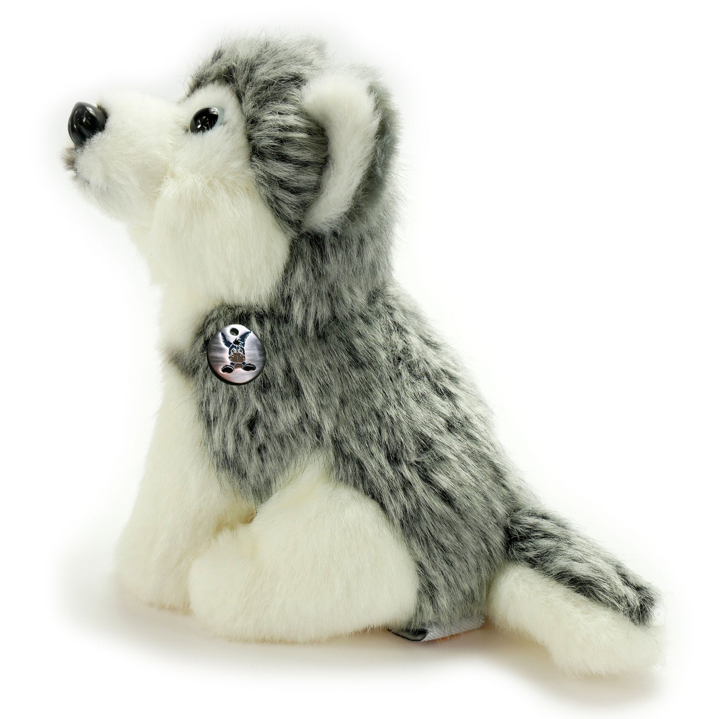 Husky Kuscheltier sitzend Plüsch Hund
