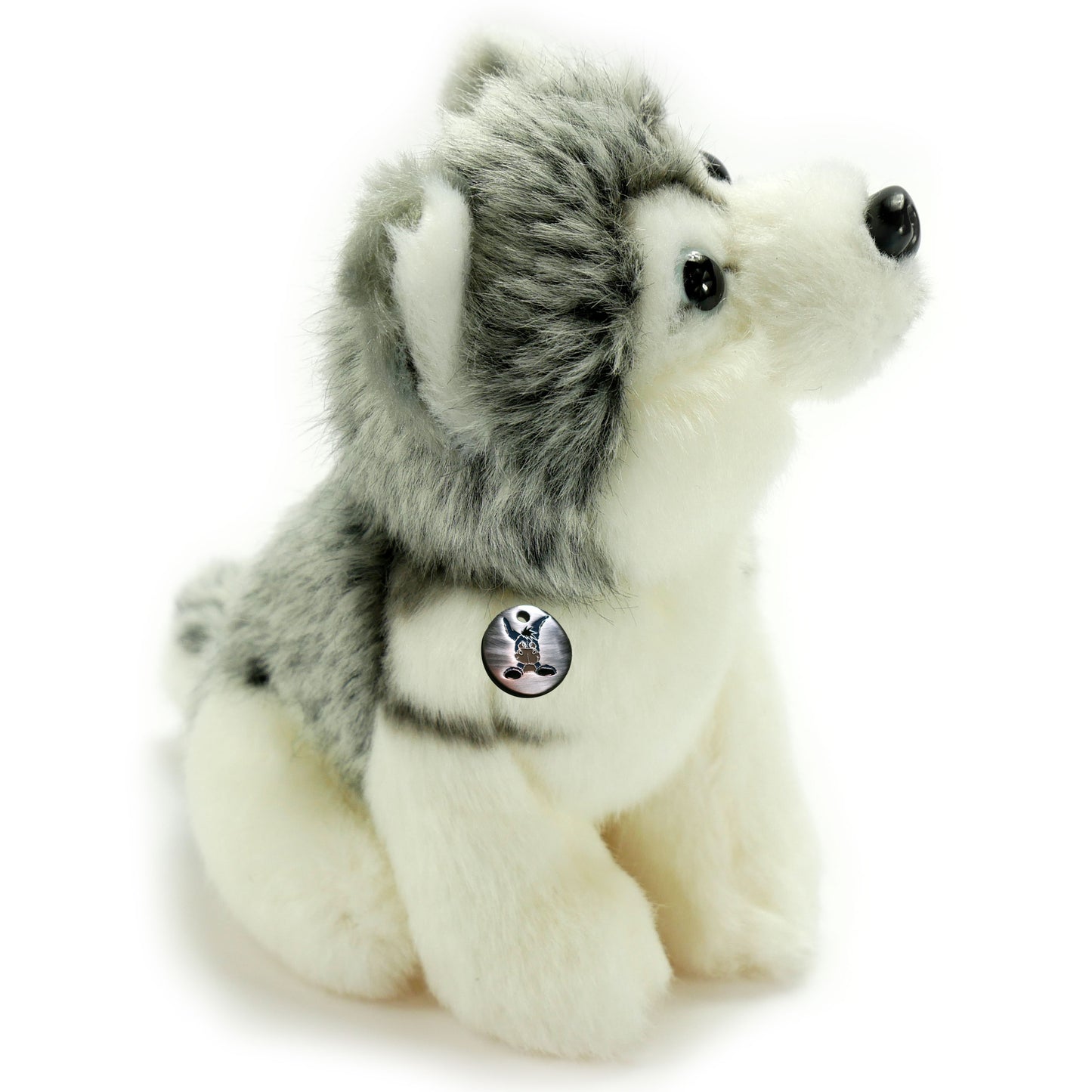 Husky Kuscheltier sitzend Plüsch Hund