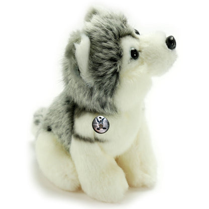 Husky Kuscheltier sitzend Plüsch Hund