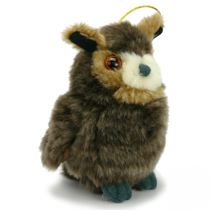 Uhu Kuscheltier Eule Plüschtier braun 12 cm