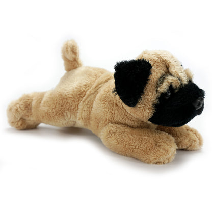Mops Kuscheltier Hund liegend Plüsch Bulldogge