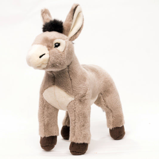 Esel Kuscheltier grau stehend Plüschtier 30 cm Plüschesel