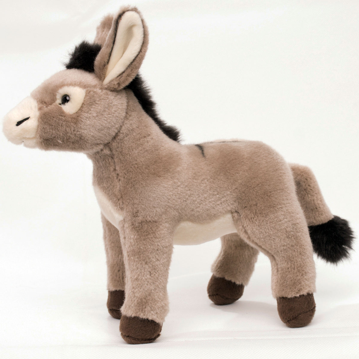 Esel Kuscheltier grau stehend Plüschtier 30 cm Plüschesel