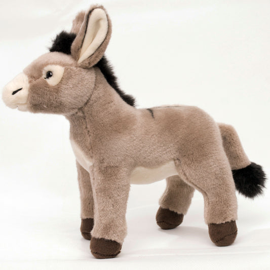 Esel Kuscheltier grau stehend Plüschtier 30 cm Plüschesel