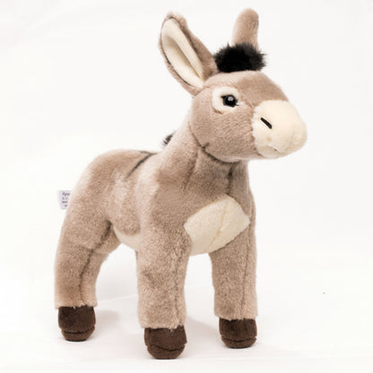 Esel Kuscheltier grau stehend Plüschtier 30 cm Plüschesel