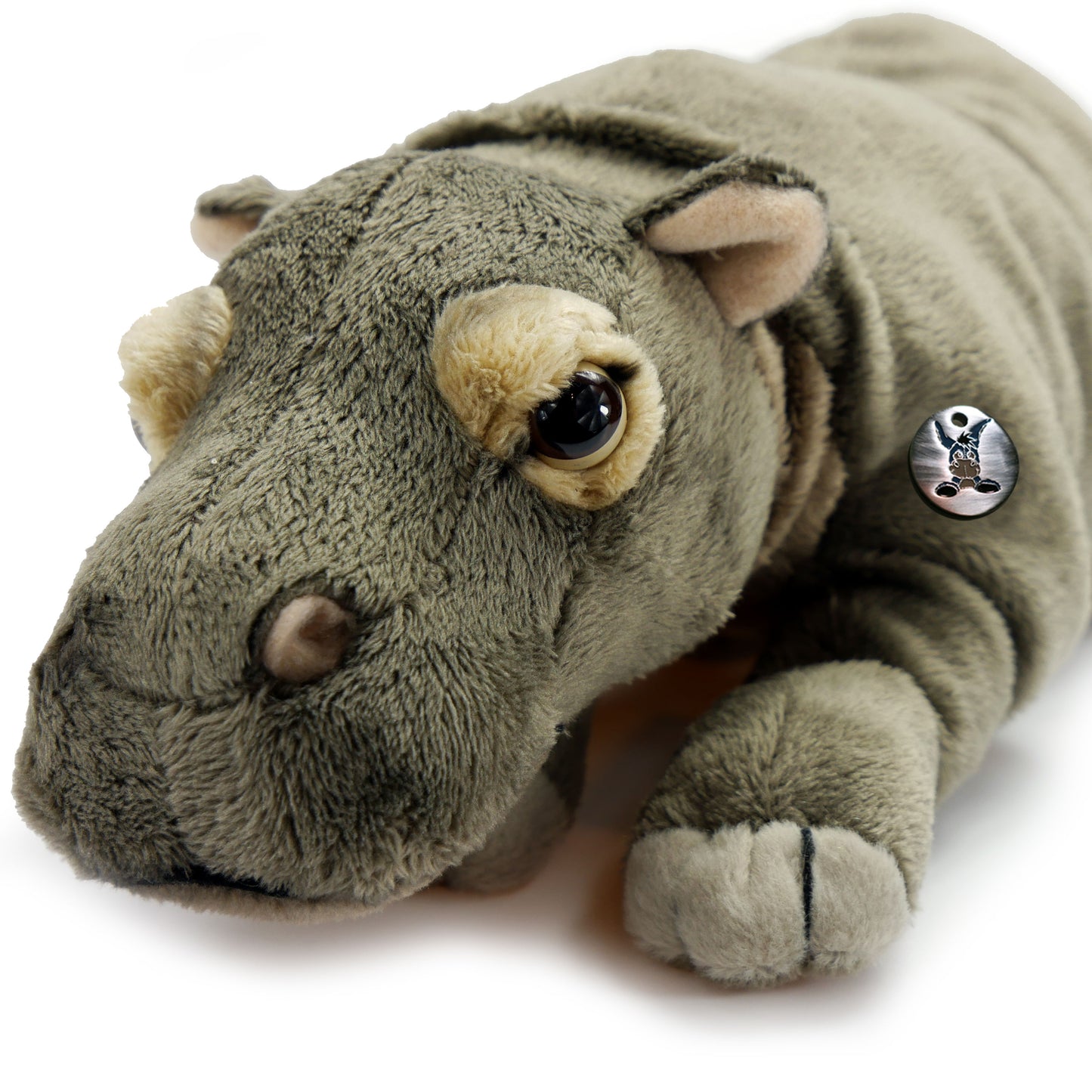 UNI-TOYS  Plüschtier Nilpferd (28 cm) Hippo Kuscheltier liegend