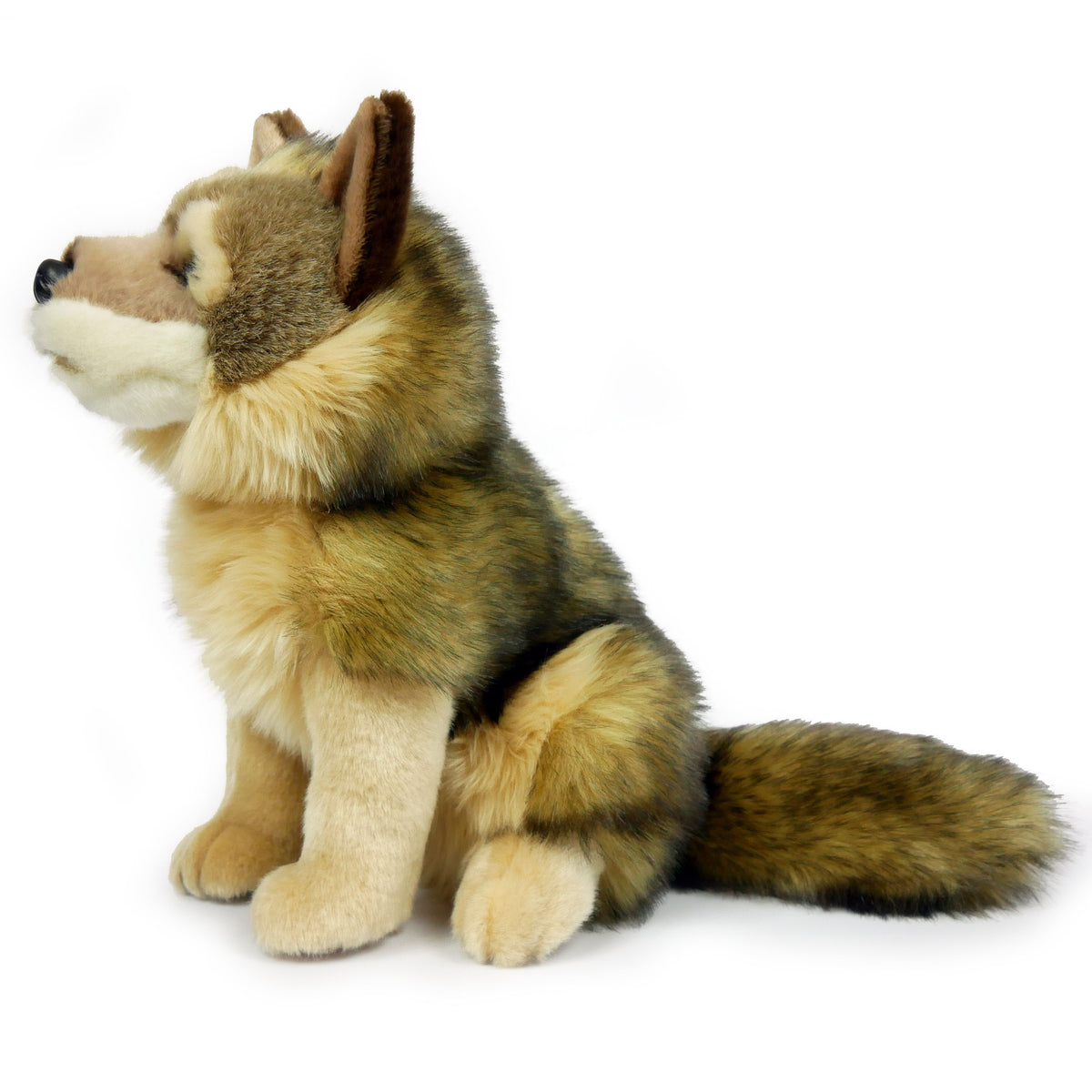 Wolf sitzend Kuscheltier 28 cm hoch Plüschtier