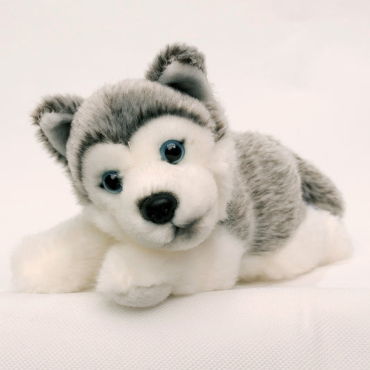 Husky Kuscheltier Welpe liegend Plüsch Hund