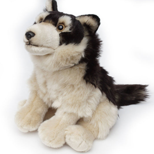 Wolf Kuscheltier sitzend Plüschtier