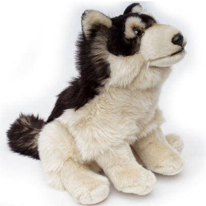 Wolf Kuscheltier sitzend Plüschtier