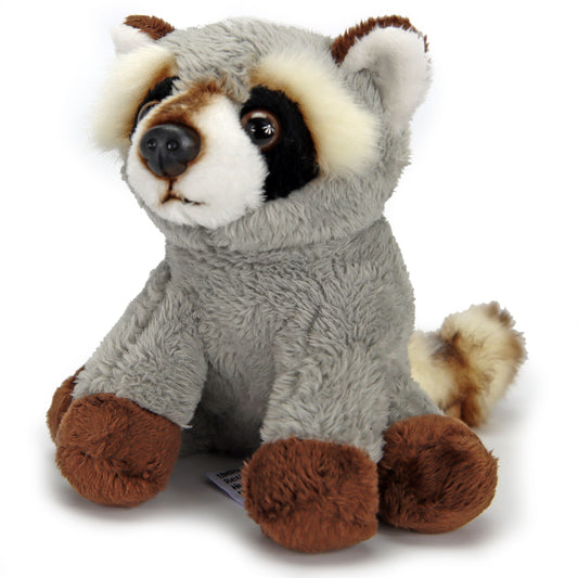 Waschbär Kuscheltier sitzend Plüschtier