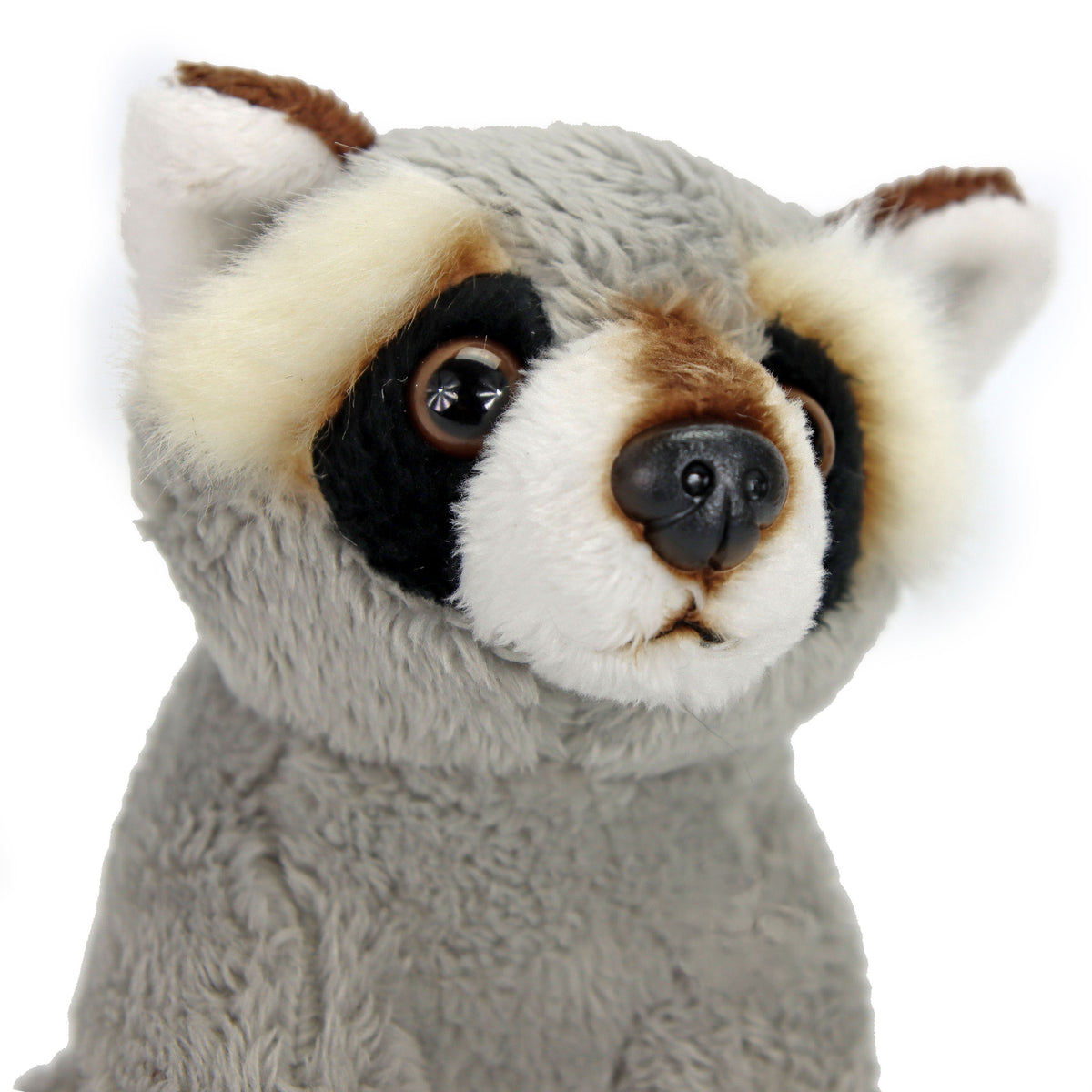 Waschbär Kuscheltier sitzend Plüschtier