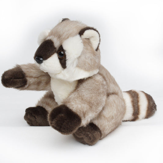 Waschbär Kuscheltier sitzend Plüschtier