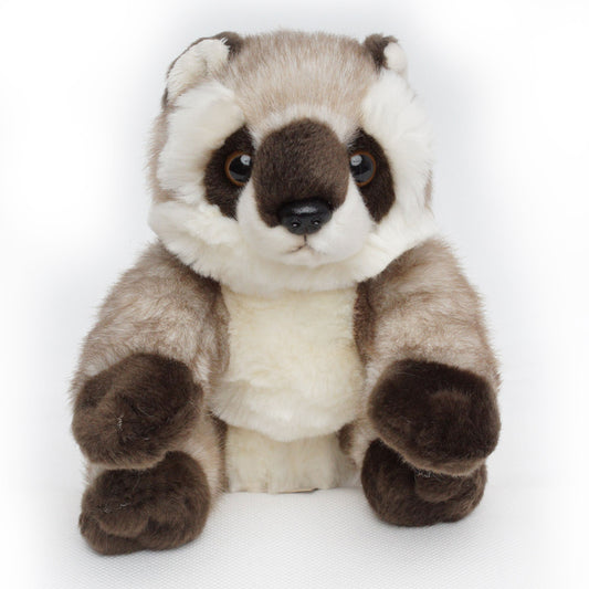Waschbär Kuscheltier sitzend Plüschtier