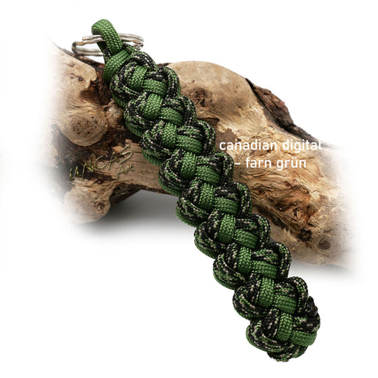 Paracord Schlüsselanhänger VIPER canadian digital - farn grün