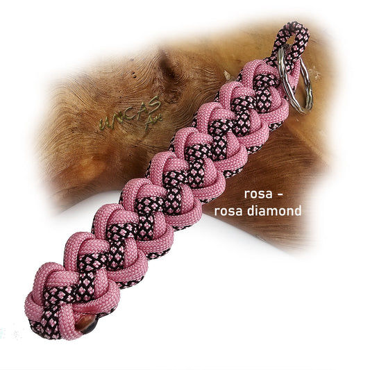 Paracord Schlüsselanhänger VIPER alt rosa - rosa diamond