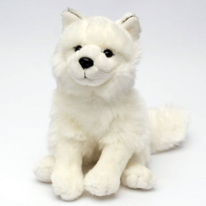 UNI-TOYS weißer Wolf sitzend Kuscheltier 24 cm hoch Plüschtier