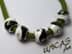 Bild von Yin Yang Perle Metall versilbert mit Email und Strass * Beads für Paracord / Bartperle