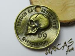 Bild von Skull Totenkopf Pirat Münze Bronze Beads Zubehör für Paracord Lanyard Keychains
