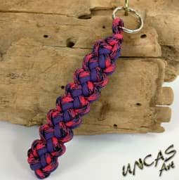 Bild von Paracord Schlüsselanhänger VIPER - lila pink lizzard / violett